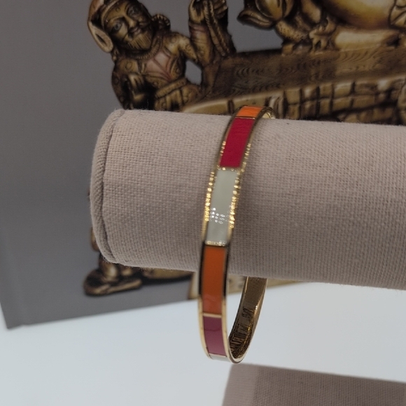 J. Crew Cream, Gold and Red Enamel Bracelets Bundle - Picture 6 of 7